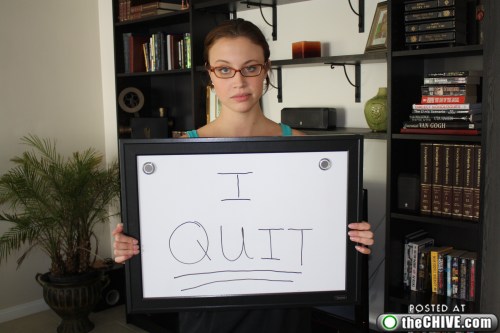 Girl quit her job by email