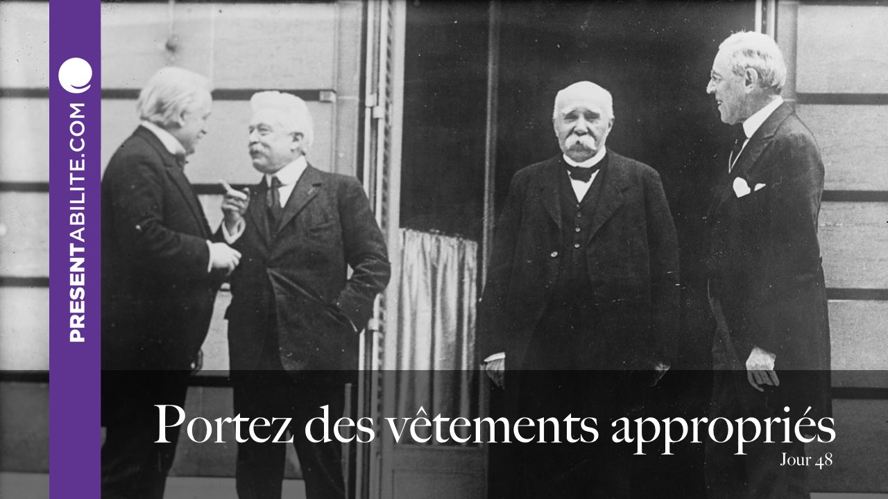 Photo de 4 hommes d'états en habit - signature de Versailles